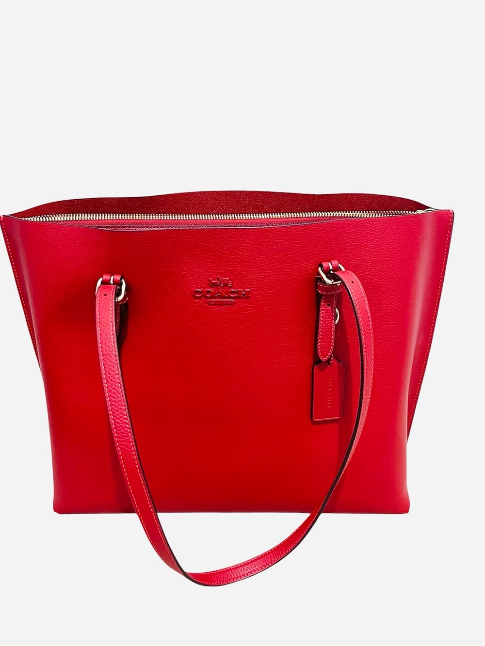 Coach Mollie Miami Red Tote Bag Gold Hardware